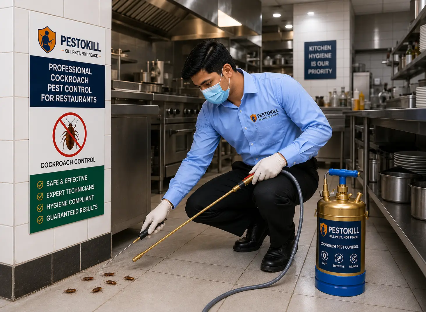 FSSAI-compliant commercial pest control for restaurants and cafe kitchens in Bengaluru